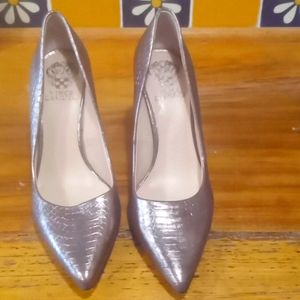 Vince cumuto high heels, Size 9M,  silver/pewter color